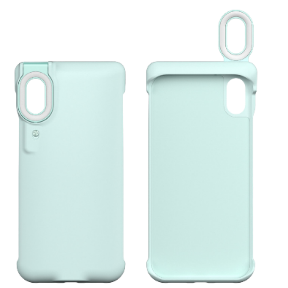 Étui de téléphone avec anneau lumineux LED -Bleu/IPhone-xx - Ozerty