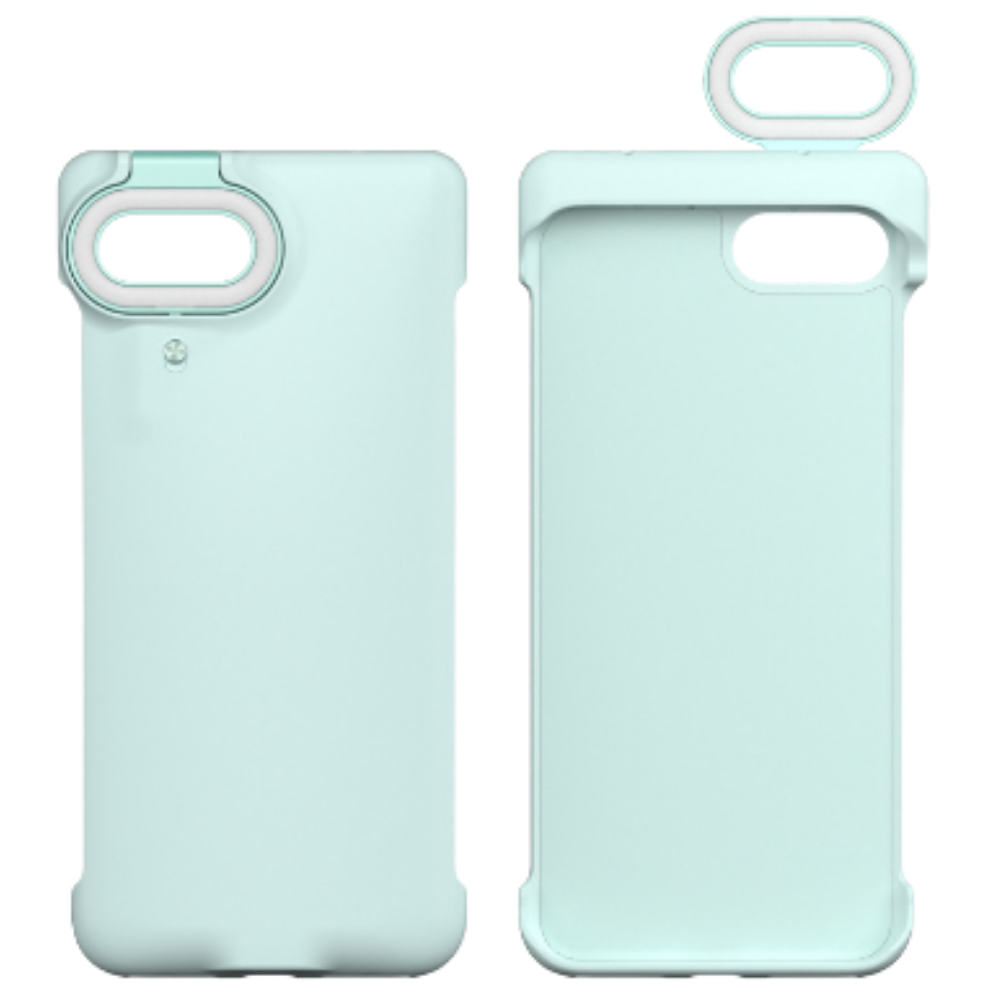 Étui de téléphone avec anneau lumineux LED -Bleu/IPhone-7 / 8Plus - Ozerty