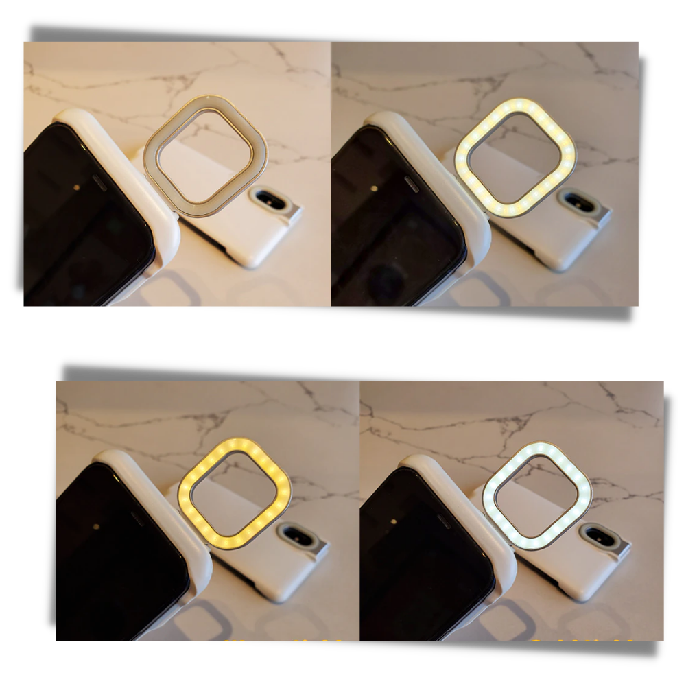 Étui de téléphone avec anneau lumineux LED - Ozerty