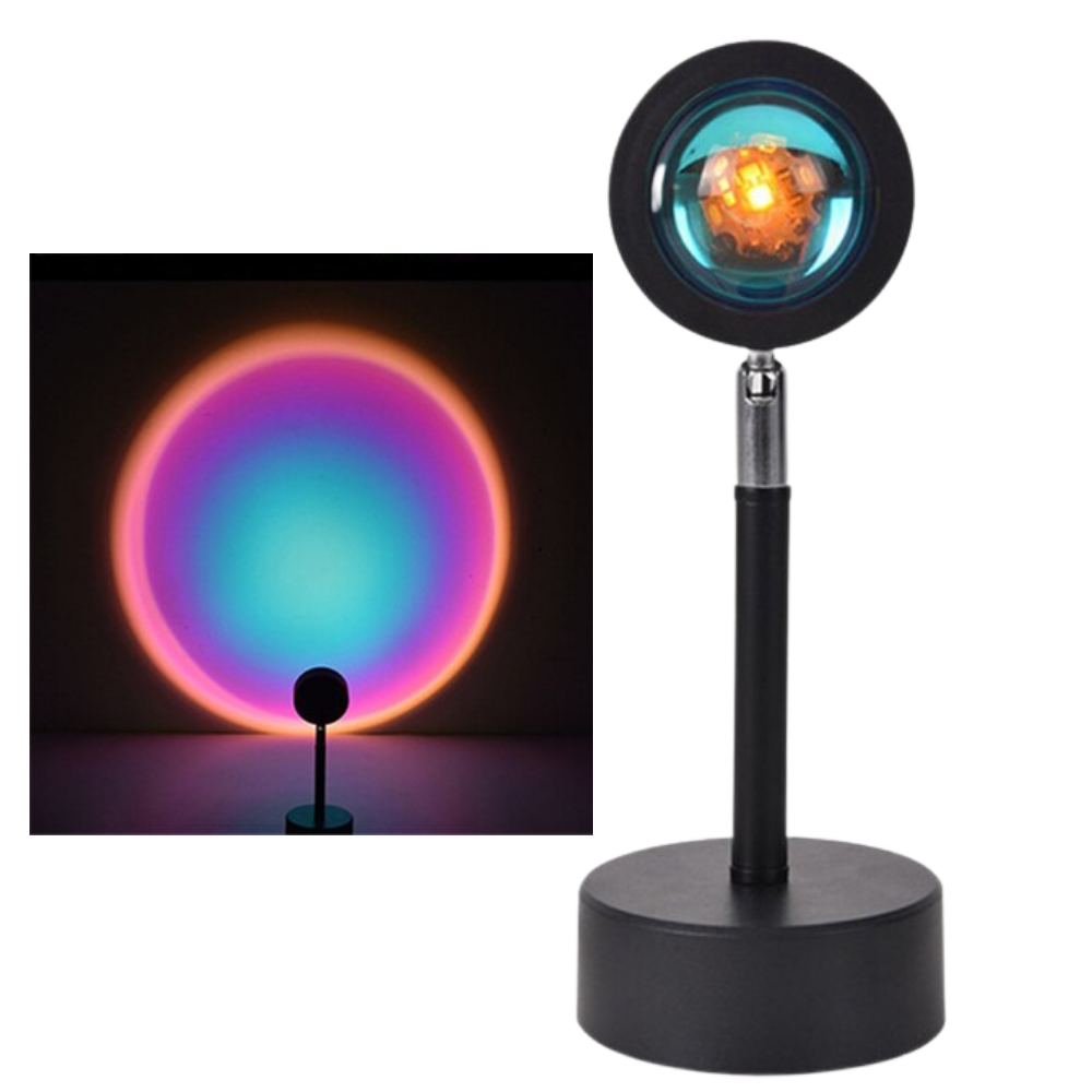 Lampe de bureau avec projecteur de lumière colorée LED -Arc-en-ciel/ - Ozerty