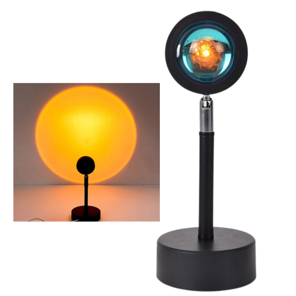 Lampe de bureau avec projecteur de lumière colorée LED -Coucher de soleil/ - Ozerty