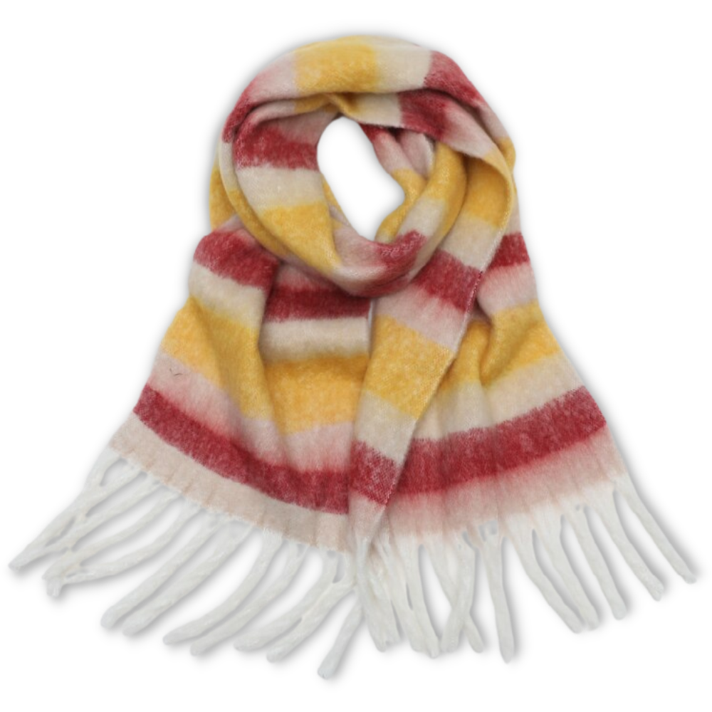 Écharpe d'hiver à carreaux pour femmes -Soleil/ - Ozerty