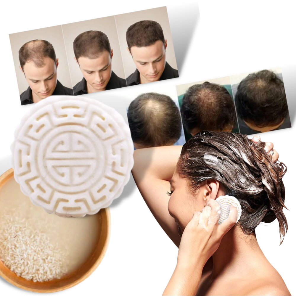 Barre de shampooing et d'après-shampooing au riz - Ozerty