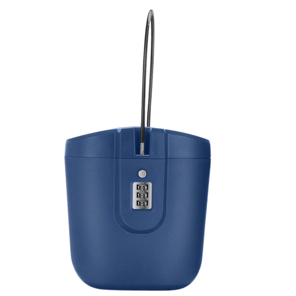 Coffre-fort portable avec poignée -Bleu/ - Ozerty
