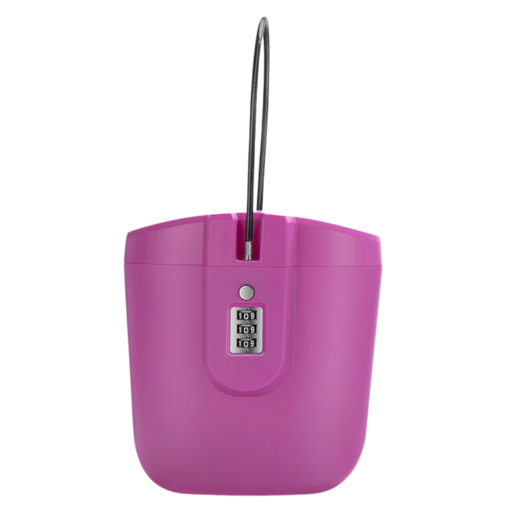 Coffre-fort portable avec poignée -Rose/ - Ozerty