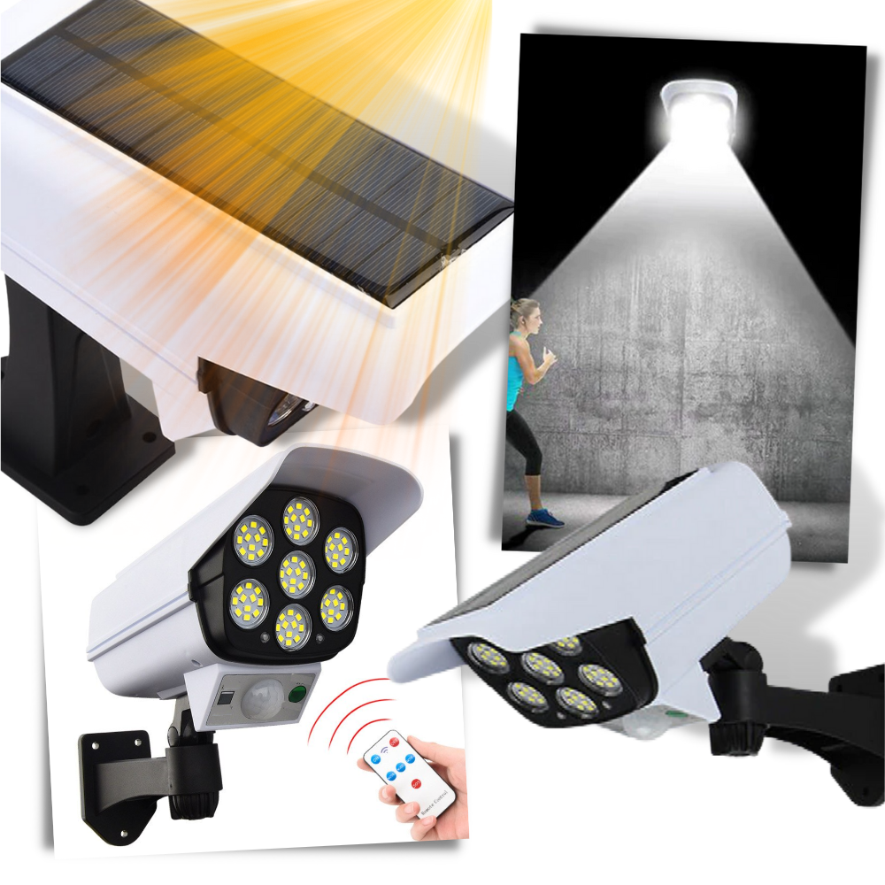 Lampe LED solaire à détecteur de mouvement - Ozerty