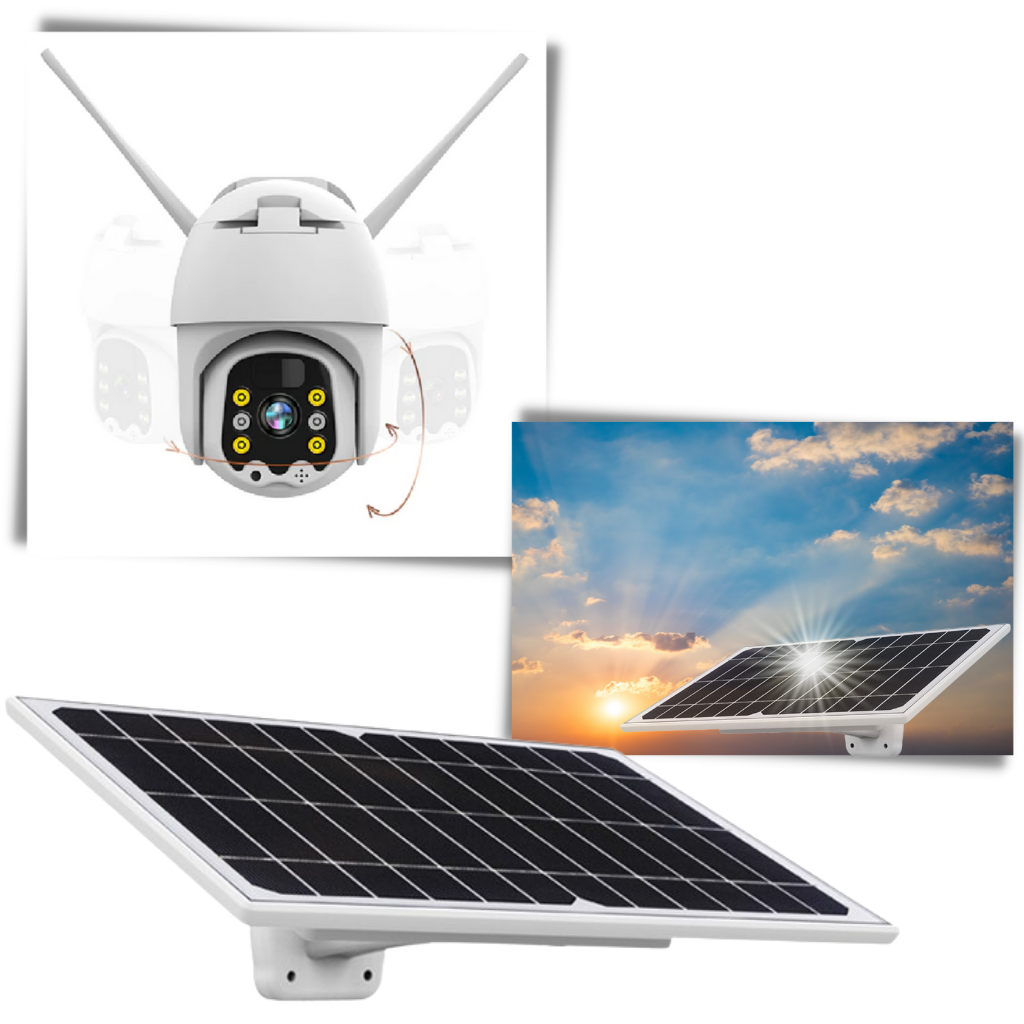 Caméra extérieure à énergie solaire - Ozerty