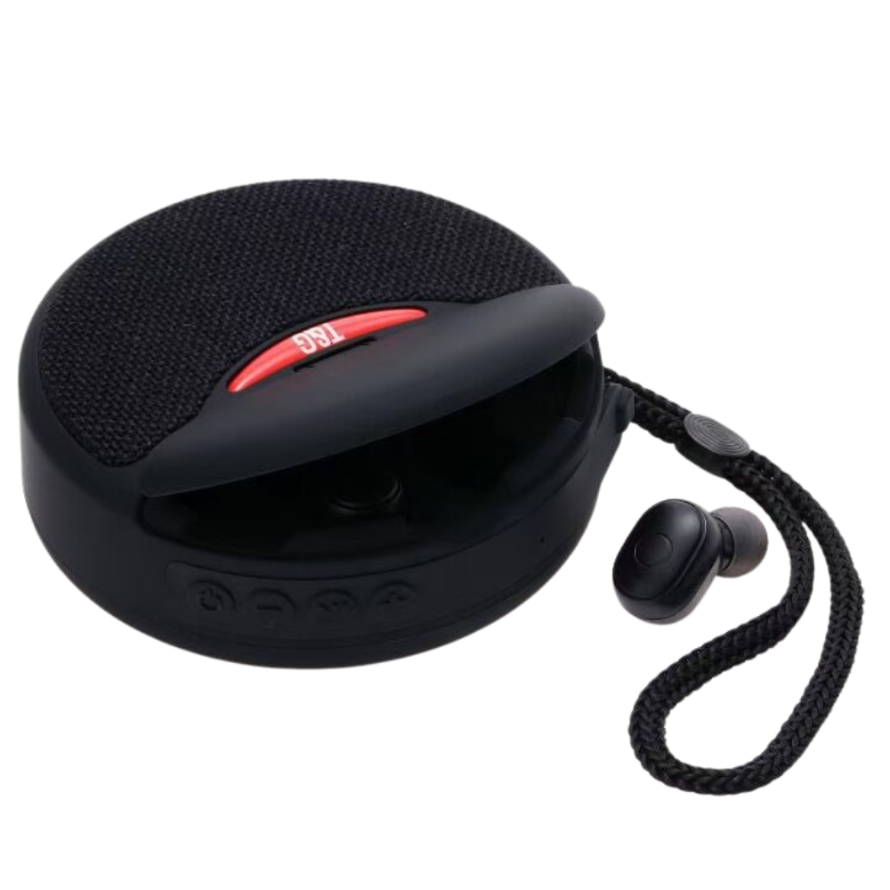 Haut-parleur bluetooth sans fil avec oreillettes -Noir/ - Ozerty