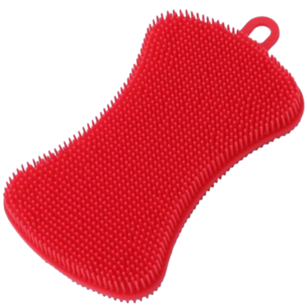 Éponge de cuisine en silicone -Rouge/ - Ozerty