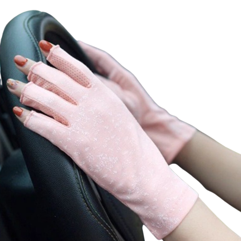 Gants élégants en coton anti-UV -Rose/ - Ozerty