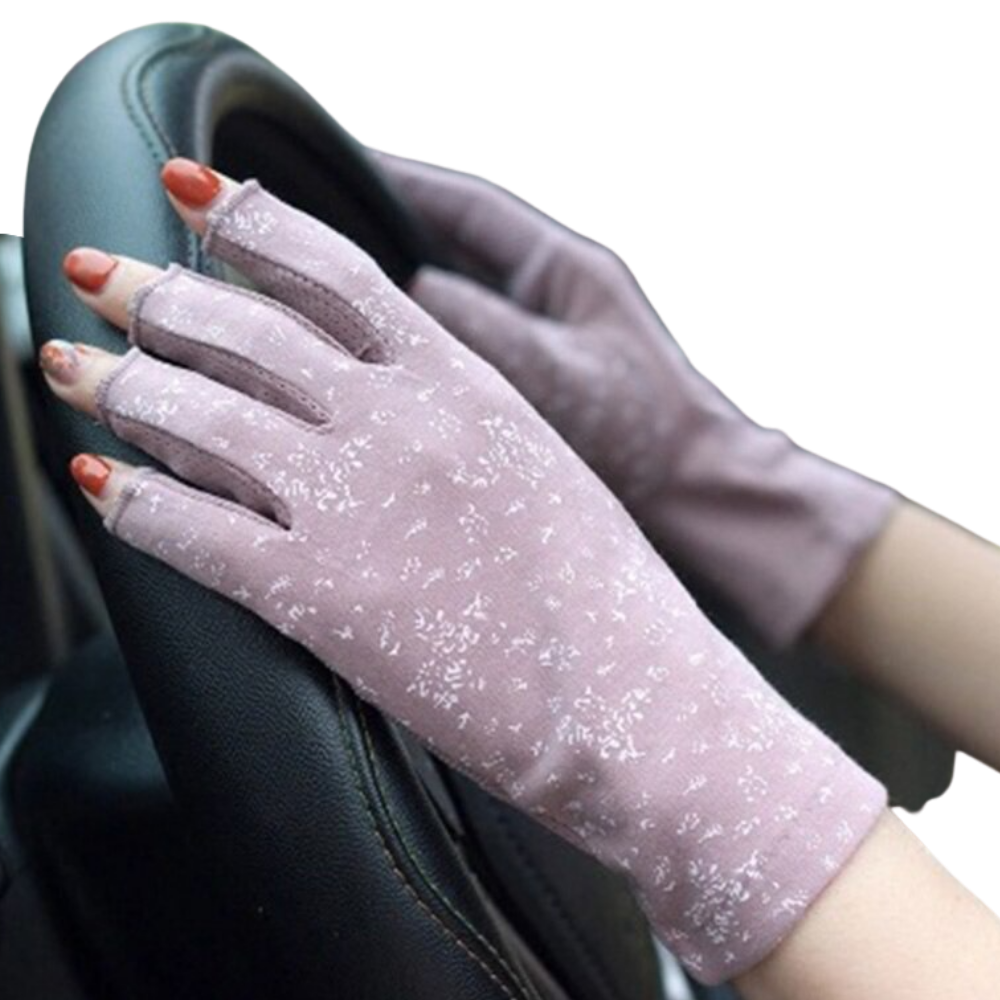 Gants élégants en coton anti-UV -Violet/ - Ozerty