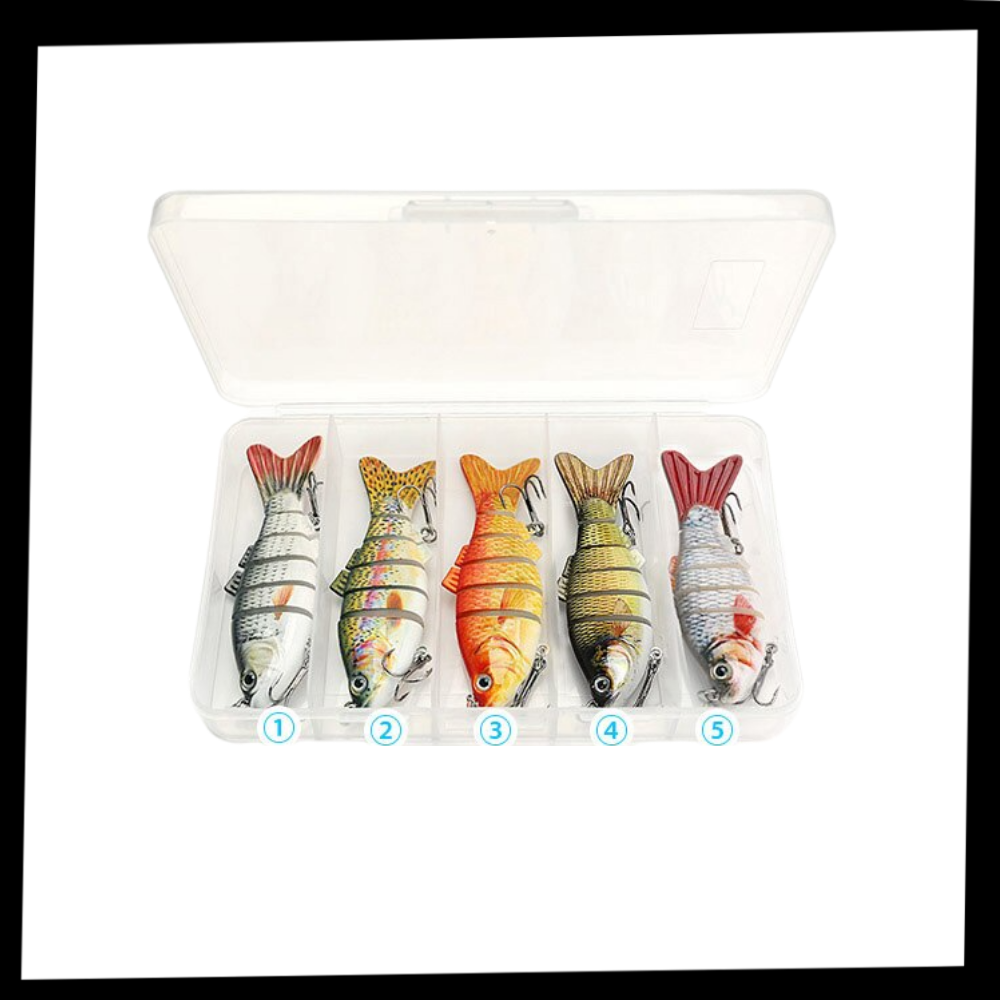 Lot de leurres de pêche artificiels Wobbler - Ozerty