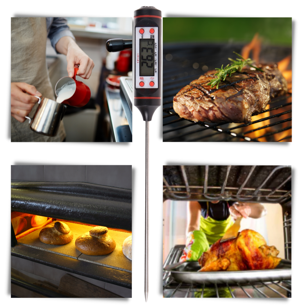 Thermomètre à sonde de cuisson numérique - Ozerty