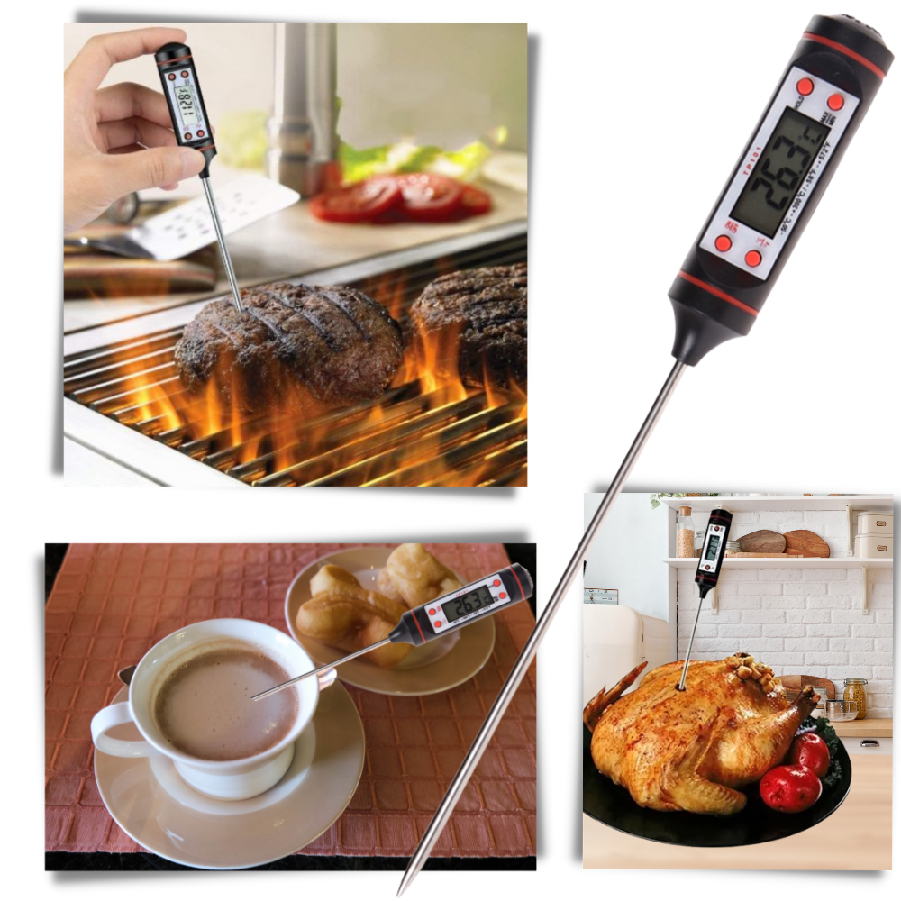 Thermomètre à sonde de cuisson numérique - Ozerty