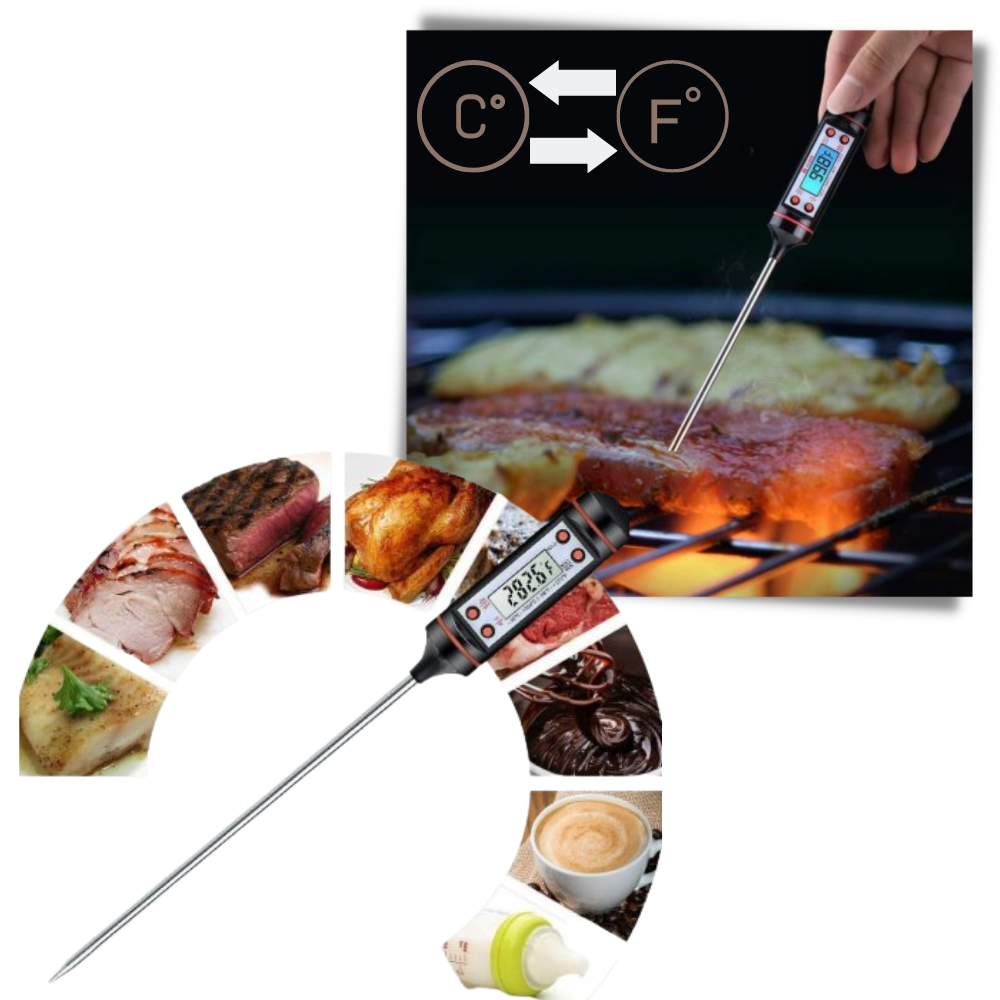 Thermomètre à sonde de cuisson numérique - Ozerty