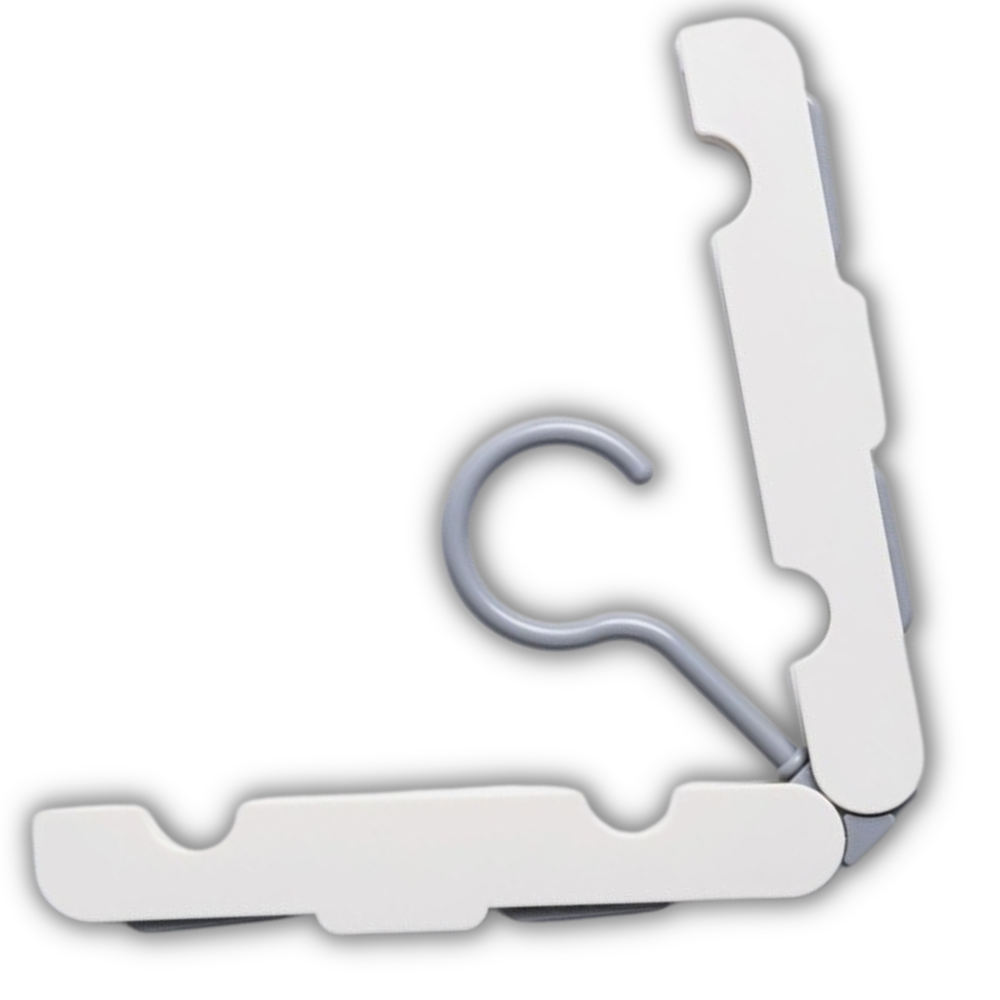 Lot de 2 cintres portables -Blanc/ - Ozerty