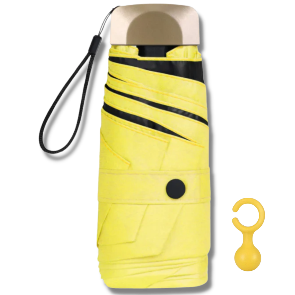 Parapluie de poche avec protection UV -Jaune/ - Ozerty
