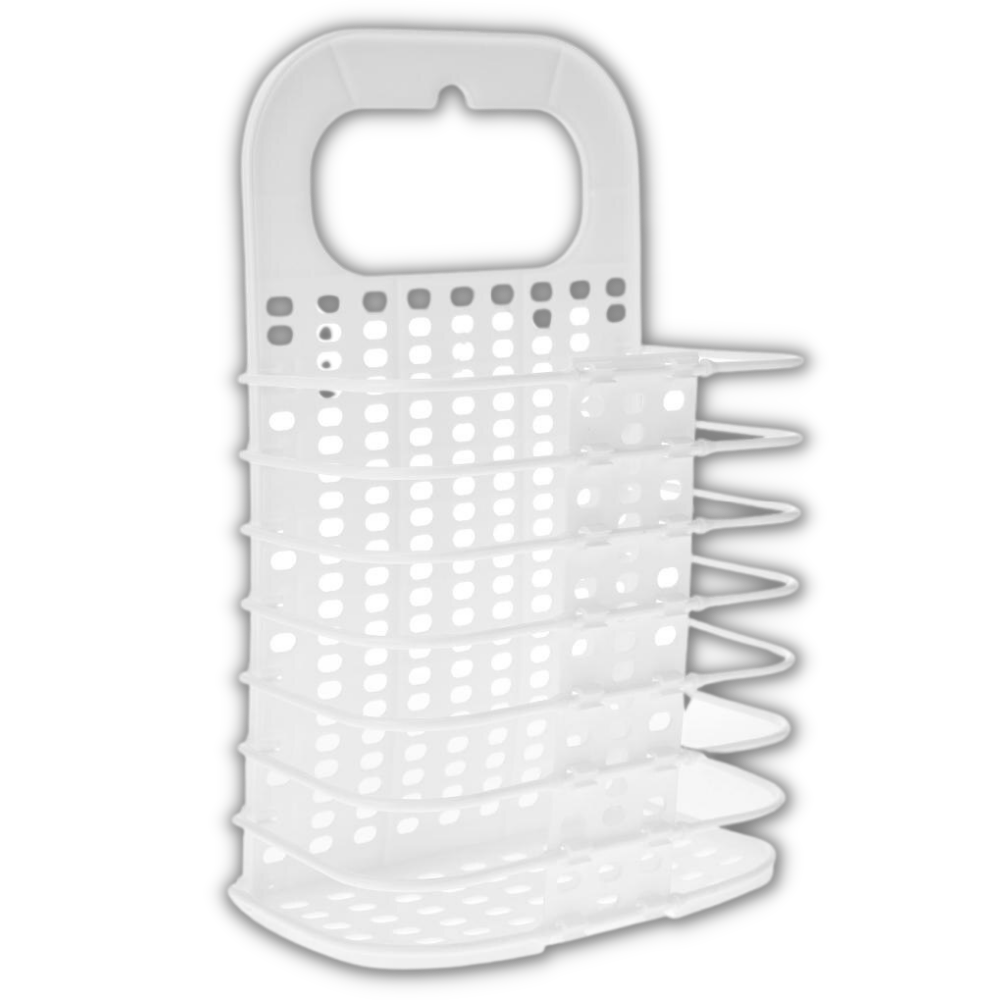 Panier à linge mural pliable en plastique -Blanc/ - Ozerty