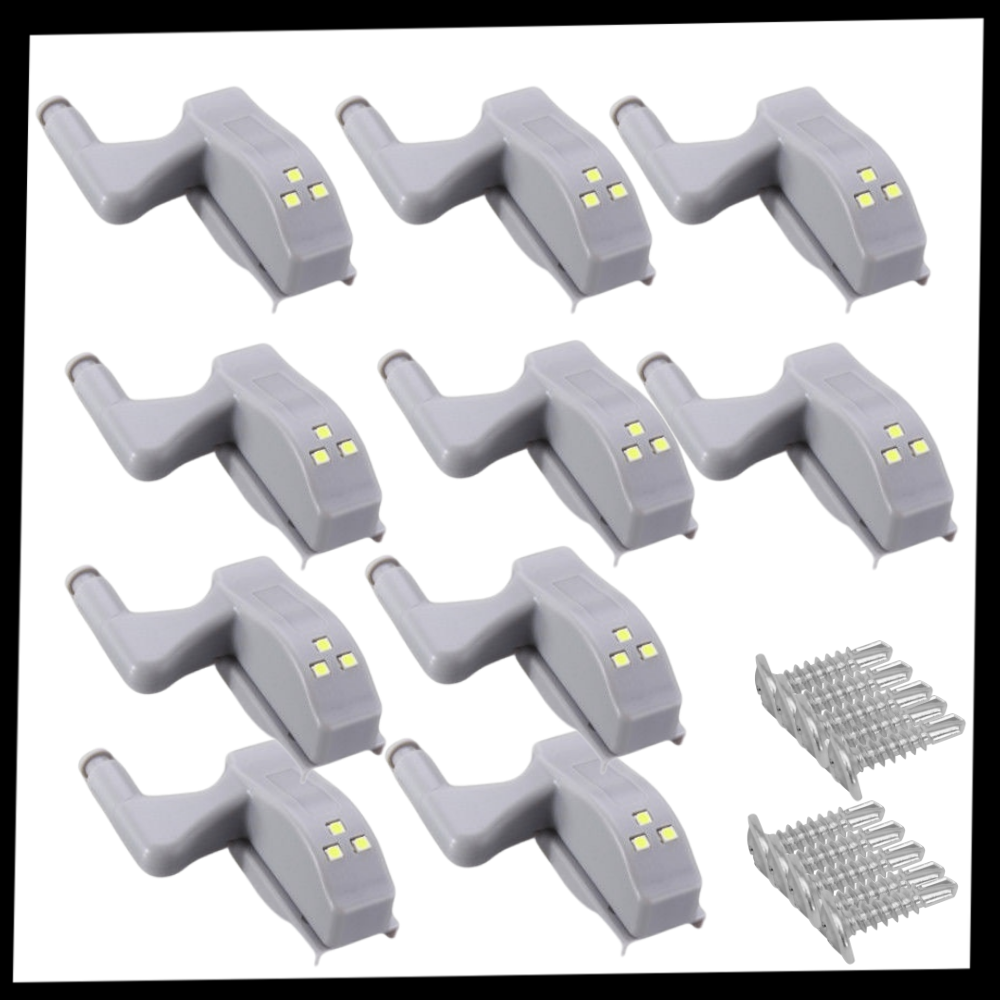 Set of 3 LED lights for hinges