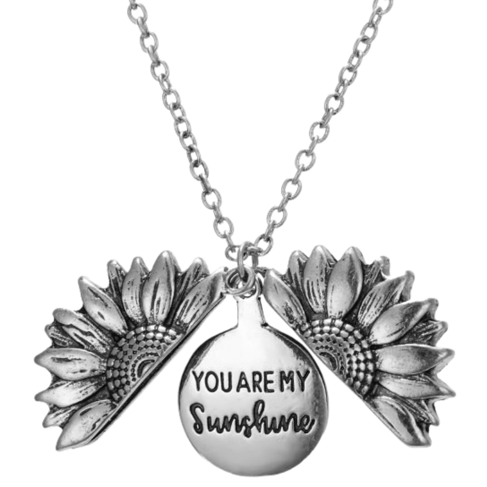 Pendentif Tournesol -Argenté/ - Ozerty