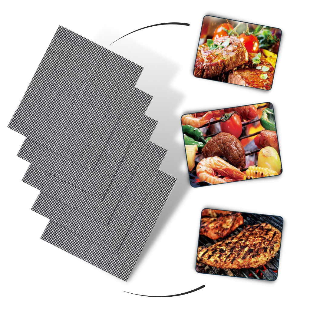 Grilles de cuisson anti-adhésives pour barbecue (5pcs)