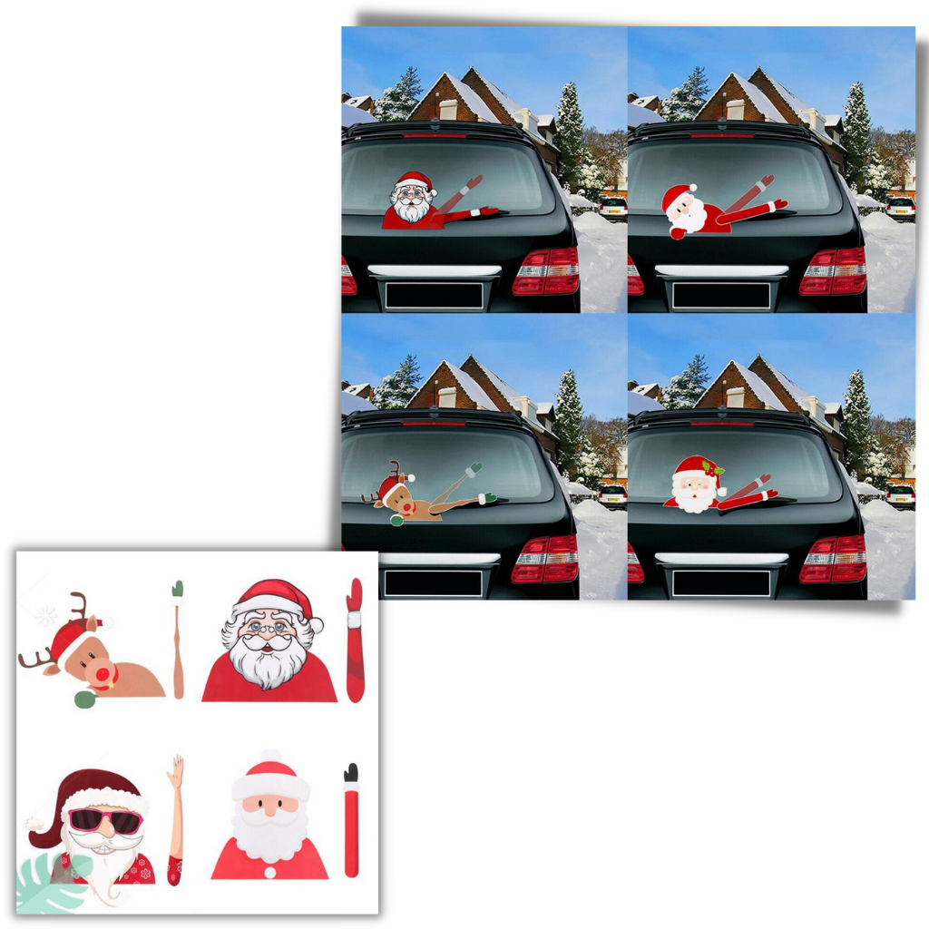 Autocollant de Noël pour essuie glace - Ozerty