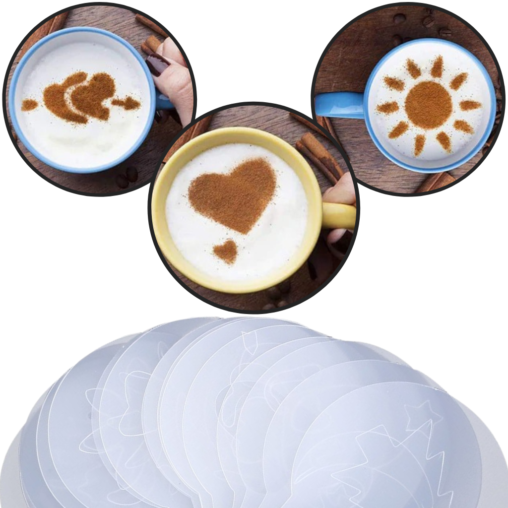 Pochoirs à café (16 pièces)