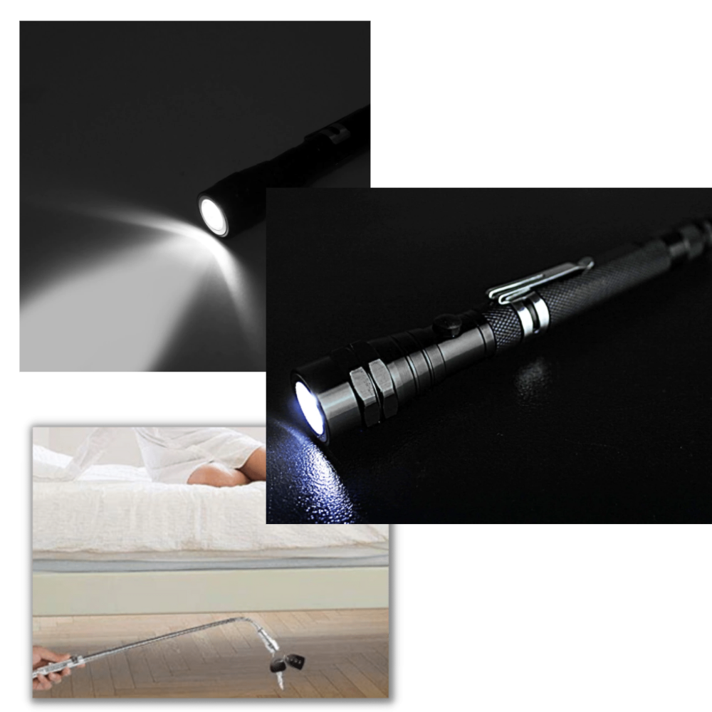 Torche à LED magnétique et télescopique - Ozerty