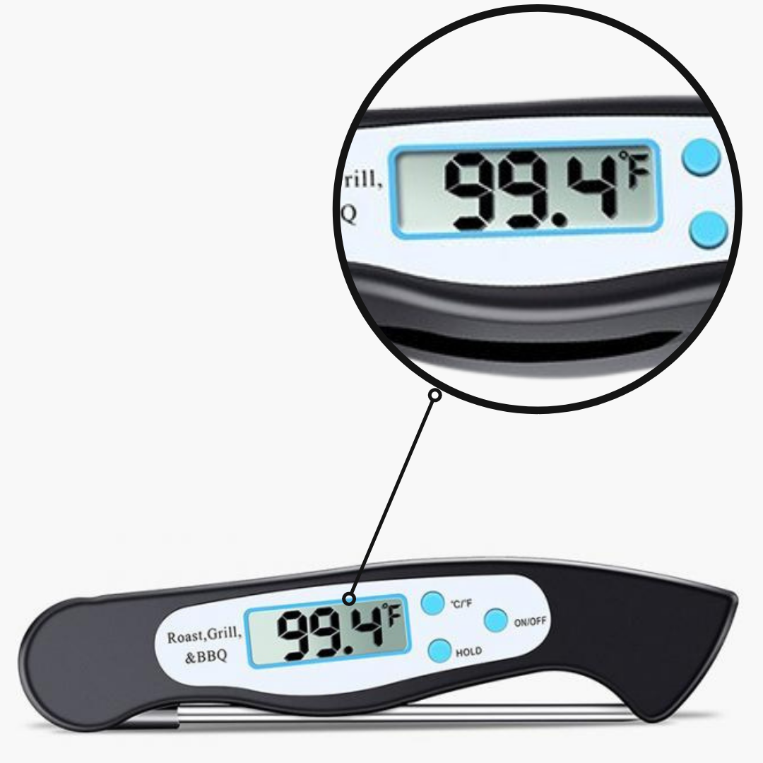 Thermomètre alimentaire numérique pliable à lecture instantanée - Ozerty