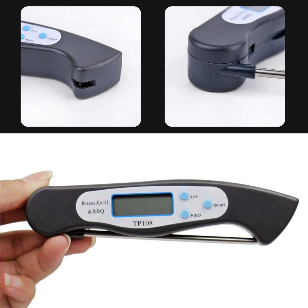Thermomètre alimentaire numérique pliable à lecture instantanée - Ozerty