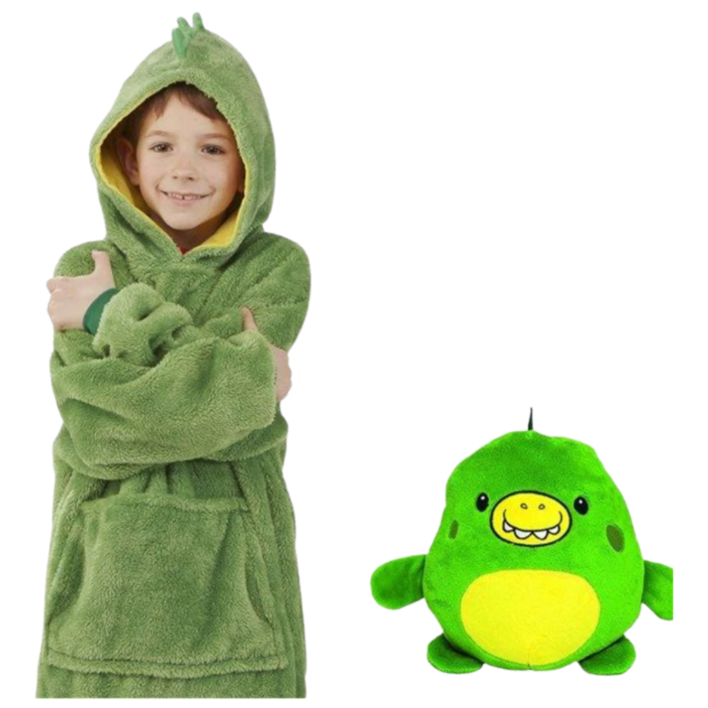 Peluche à capuche pliable 2 en 1