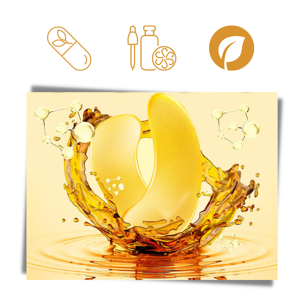 Masque de soin pour les yeux. Solution de collagène à base d'or 24 carats (20 paires de patchs) - Ozerty