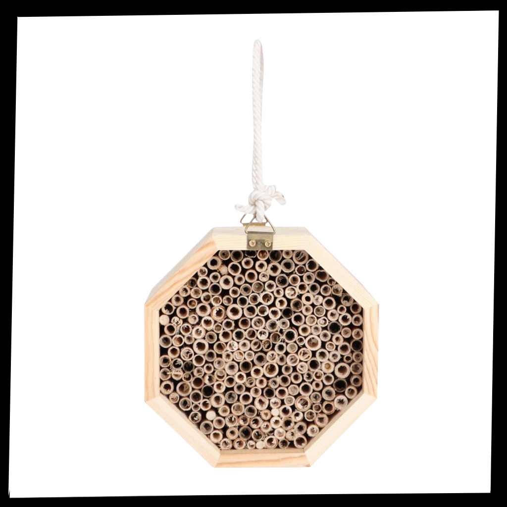 Maison d'abeilles hexagonale en bois - Ozerty