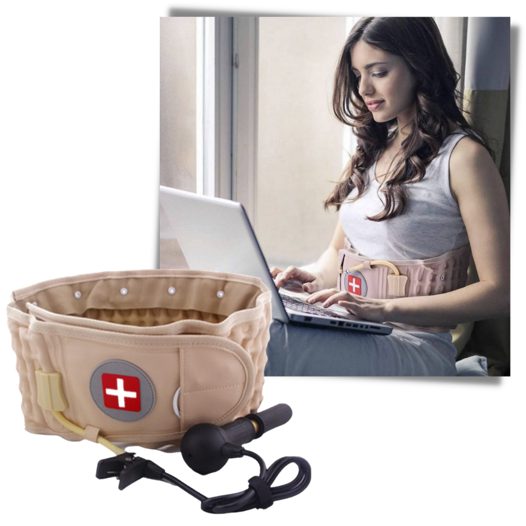 Ceinture de soutien lombaire par décompression gonflable - Ozerty