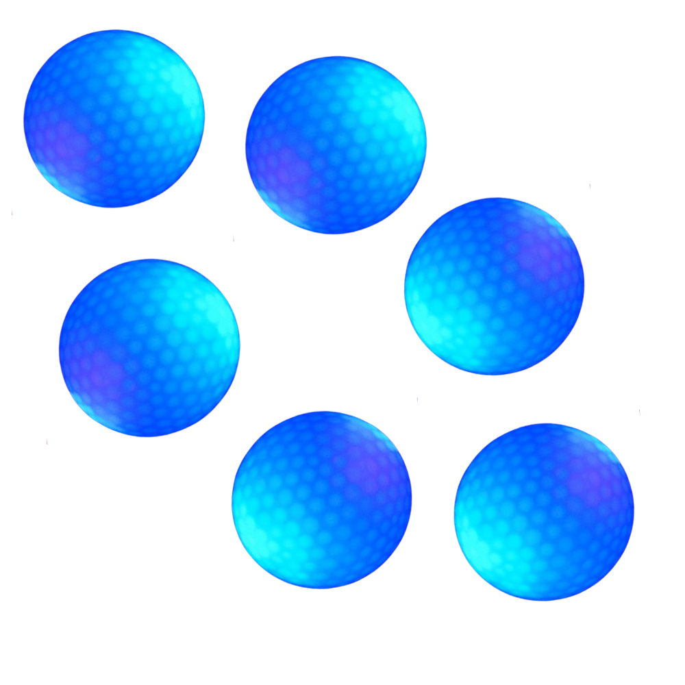 6 Pack LED Light Up Golf Balls