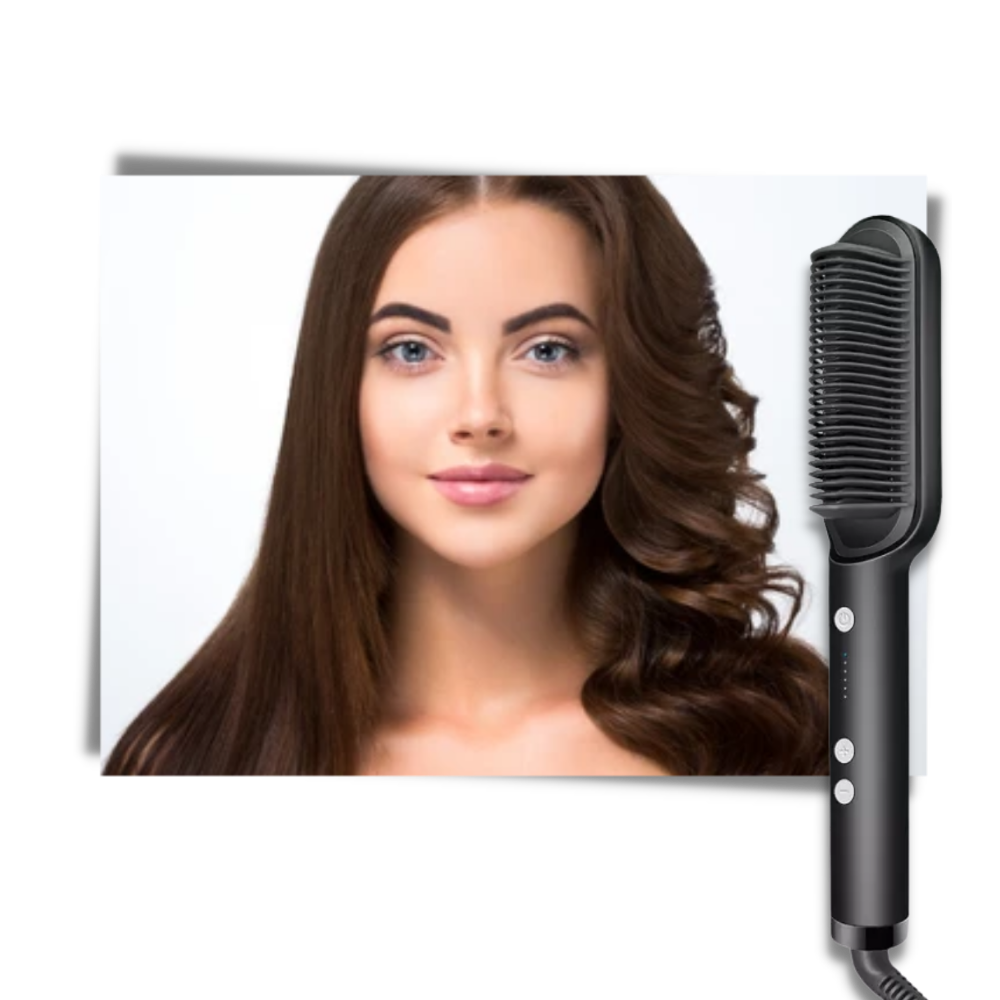 Lisseur électrique à brosse céramique - Ozerty