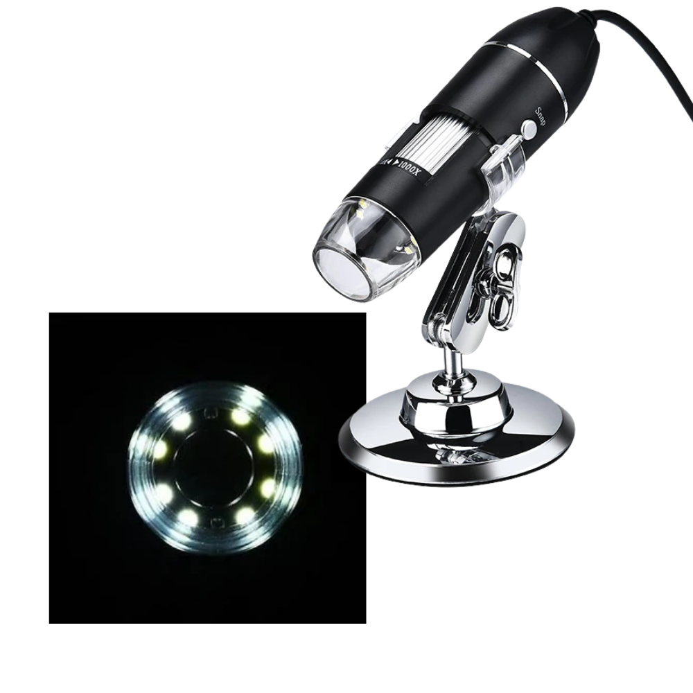 Microscope numérique à USB avec LED - Ozerty