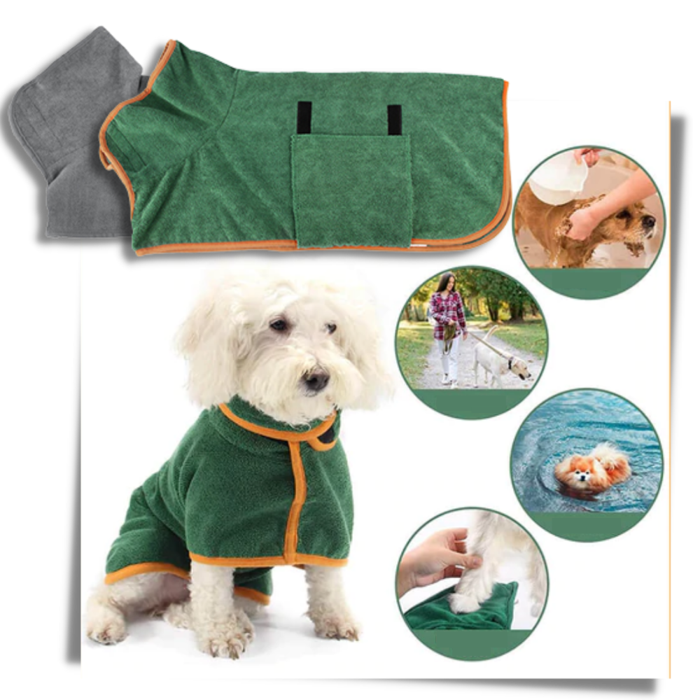 Peignoir super absorbant pour animaux de compagnie - Ozerty