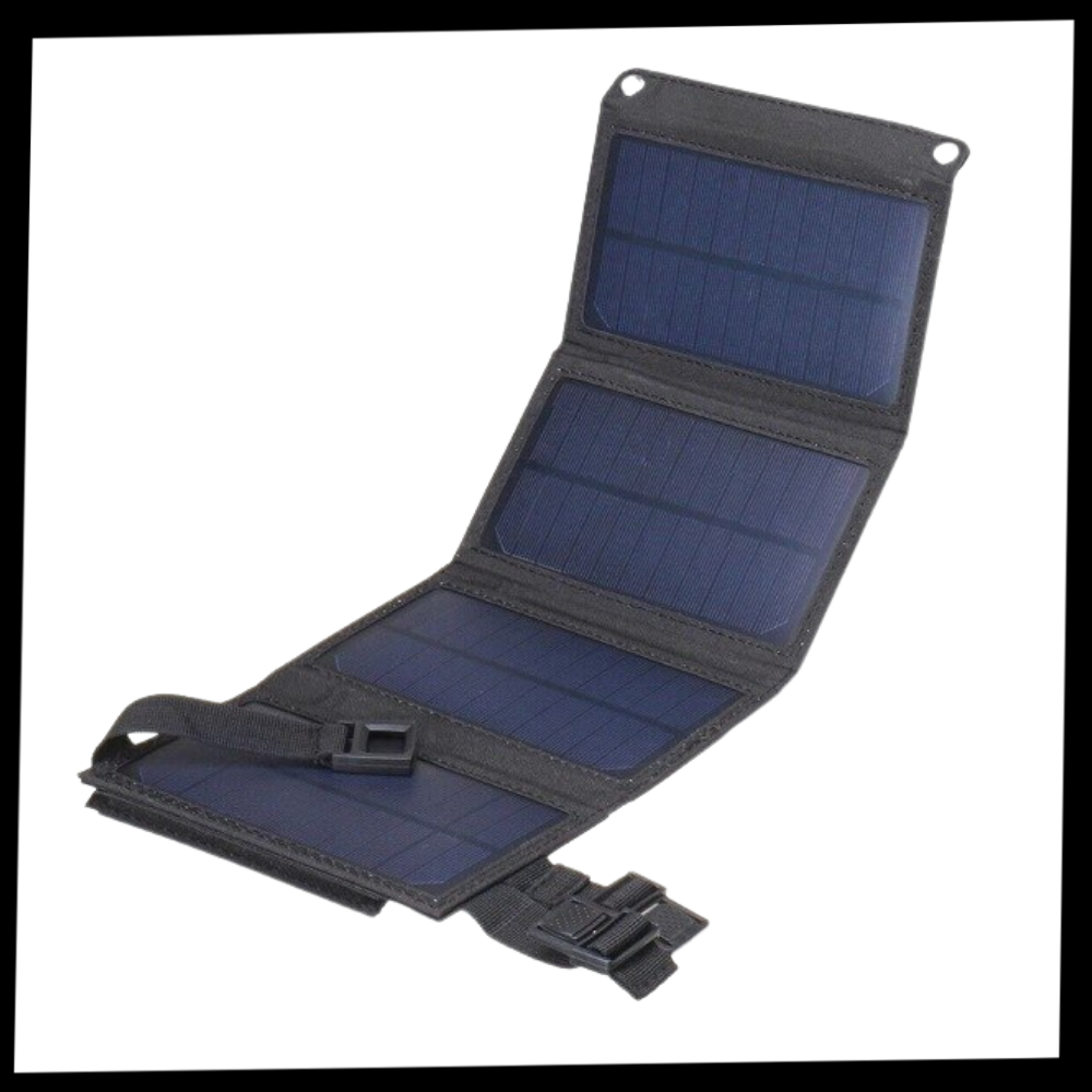 Chargeur portable à panneau solaire avec 2 ports USB - Ozerty