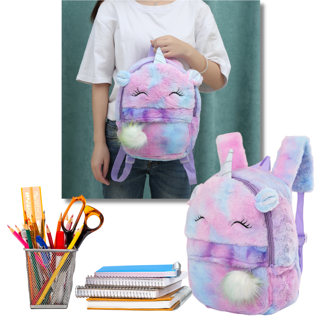 Sac à dos de Licorne en peluche pour filles - Ozerty