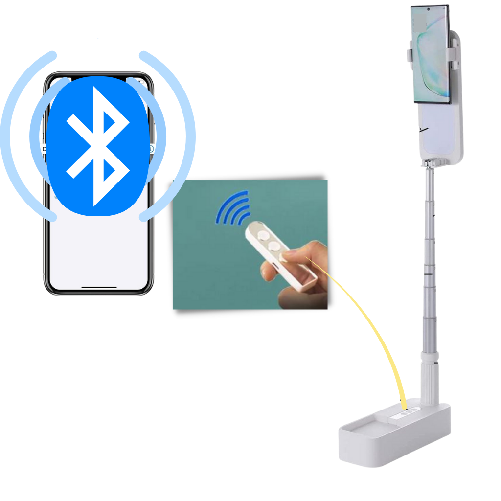 Support pour smartphone Kit d'éclairage bluetooth intégré - Ozerty