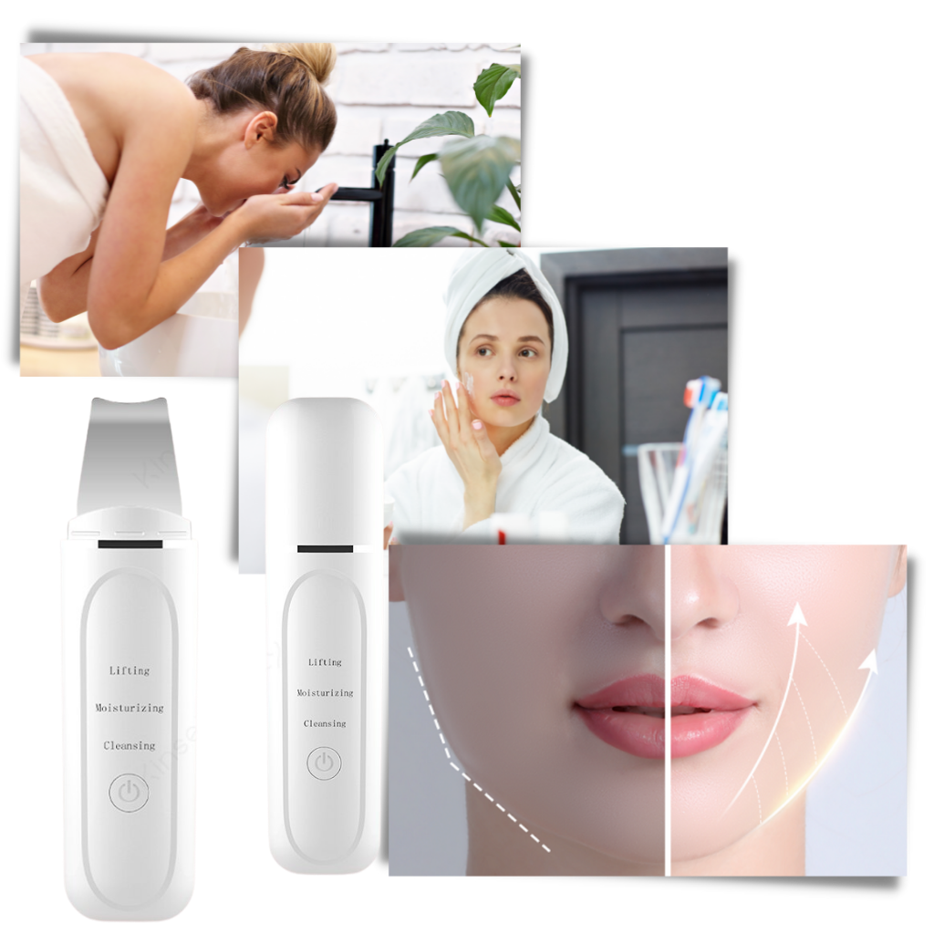 Spatule exfoliante ultrasonique pour le nettoyage en profondeur du visage - Ozerty