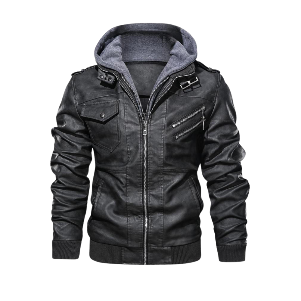 Veste de motard marron en cuir -Noir/SNoir/MNoir/LNoir/XLNoir/XXLNoir/3XL - Ozerty