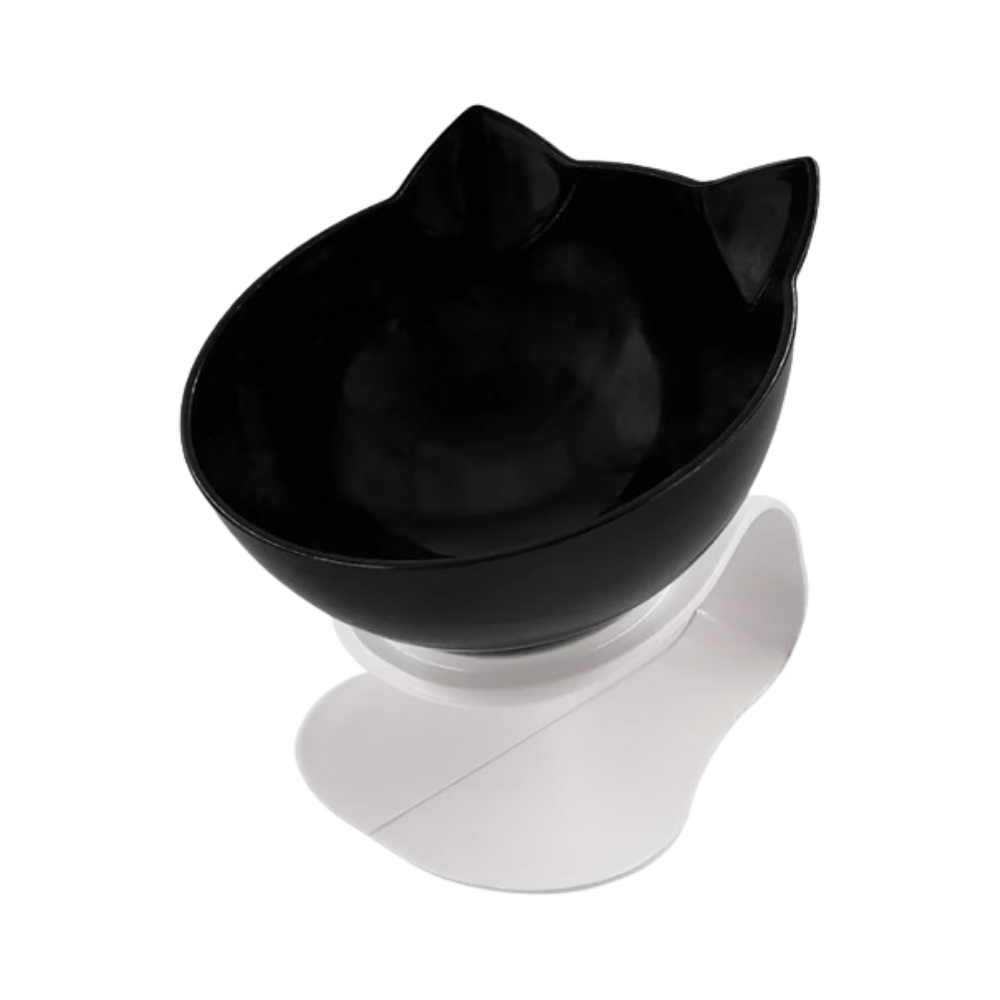 Bol confort surélevé pour chats -Noir/Individuel - Ozerty