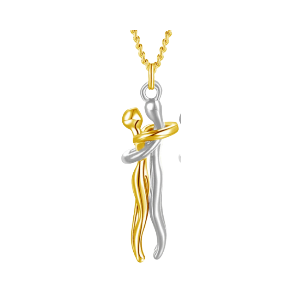 Collier de couple Câlin -L'or - Ozerty