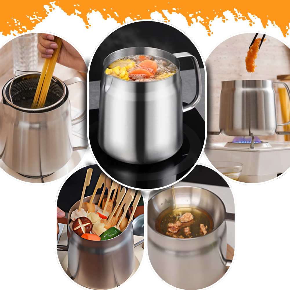 Friteuse en acier inoxydable 2 en 1  - Ozerty