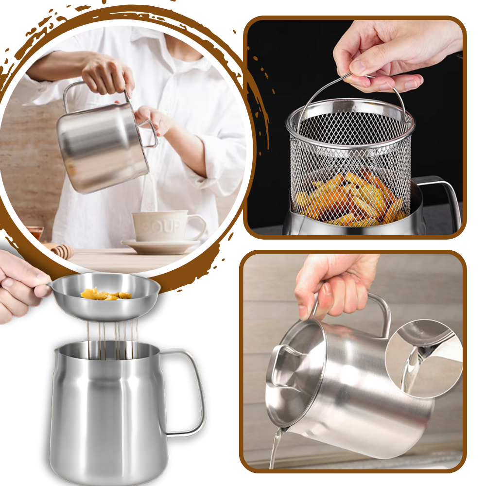 Friteuse en acier inoxydable 2 en 1  - Ozerty