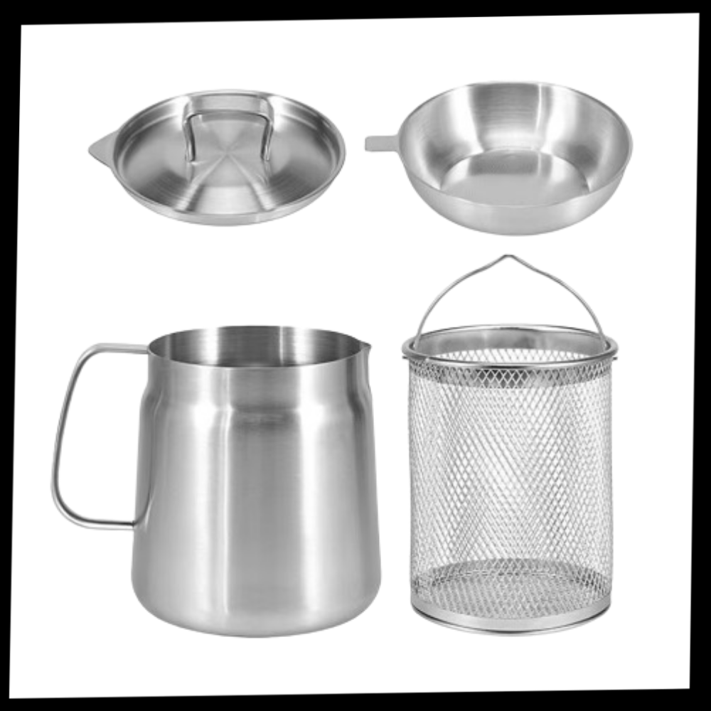 Friteuse en acier inoxydable 2 en 1  - Ozerty