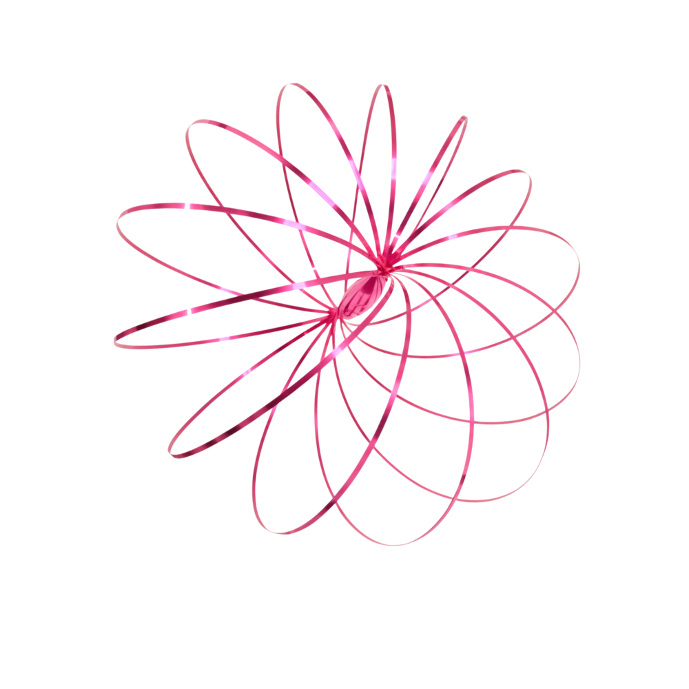 Bracelet spirale bras 3D en acier inoxydable -Rouge rosé - Ozerty