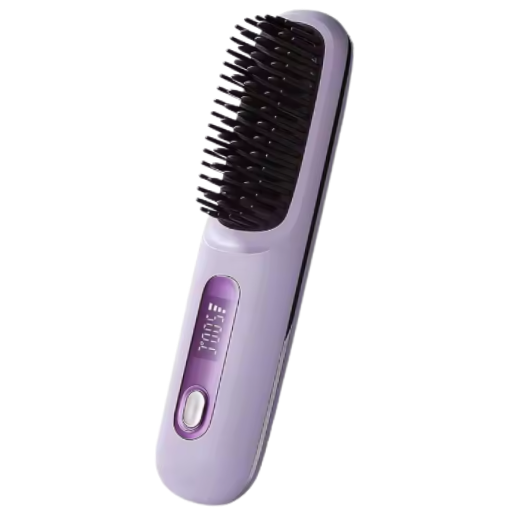 Brosse chauffante lissante sans fil -Violet - Ozerty